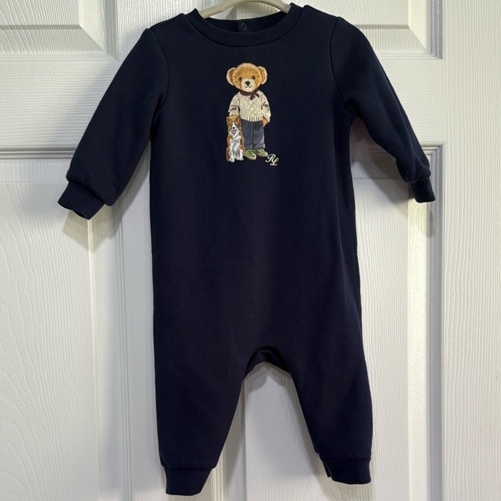 Ralph Lauren Navy Sweatshirt Romper